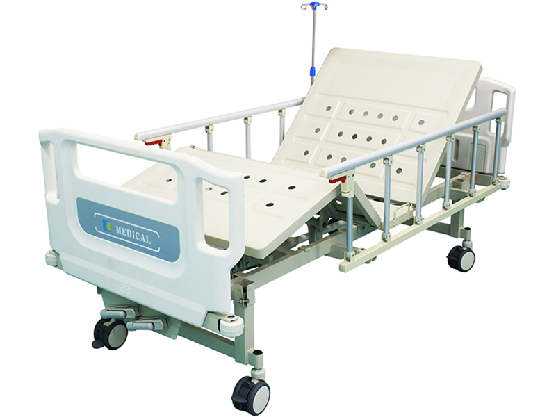 abs掛式床頭沖孔雙搖護(hù)理床(四角剎車)