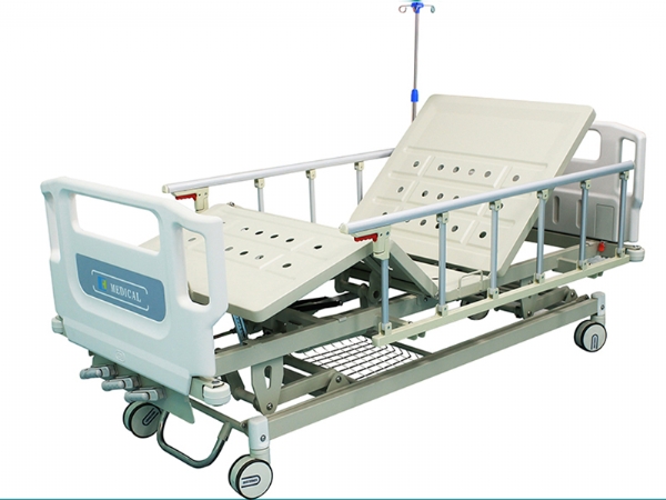 ABS掛式床頭沖孔三搖護理床(中控剎車)