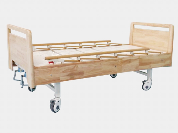 實(shí)木床頭沖孔雙搖床